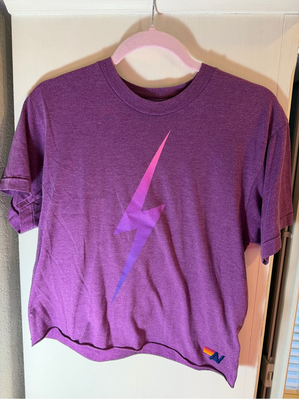 Aviator Nation boyfriend tee! Purple size Small!